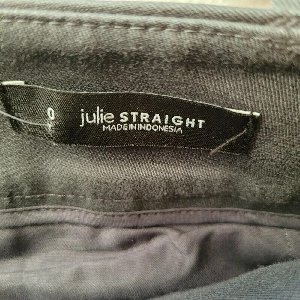 Ann Taylor LOFT Womens Julie Straight Dress Pants Sz 0 Gray Mid Rise - Picture 6 of 9